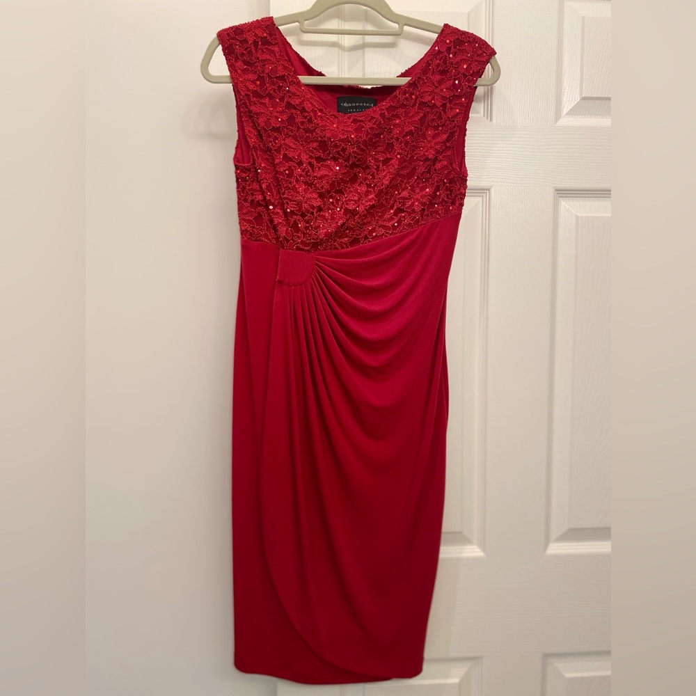 Red Dress with sequins size 8